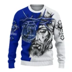 Personalized Everton Jesus Tears Royal Blue White Sweater Best Selling