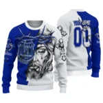 Personalized Everton Jesus Tears Royal Blue White Sweater Best Selling
