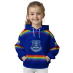 Personalized Everton Rainbow Stripes Royal Blue Hoodie Best Selling