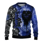 Personalized Everton Skull Collage Royal Blue Sweater Best Selling