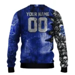 Personalized Everton Skull Collage Royal Blue Sweater Best Selling
