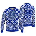 Personalized Everton Snowflake Matrix Royal Blue Sweater Best Selling