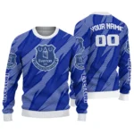 Personalized Everton Stripe Motion Royal Blue Sweater Best Selling