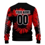 Personalized Fulham Burst Swirl Black Sweater Best Selling