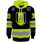 Personalized Fulham Safety Motif Black Neon Green Hoodie Best Selling
