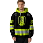 Personalized Fulham Safety Motif Black Neon Green Hoodie Best Selling