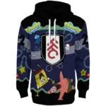 Personalized Fulham Spongebob Patrick Star Black Navy Hoodie Best Selling