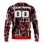 Personalized Fulham Streak Overlay Black Sweater Best Selling