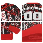 Personalized Fulham Streak Overlay Black Sweater Best Selling