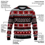 Personalized Fulham Tent Stripes Black White Sweater Best Selling