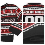 Personalized Fulham Tent Stripes Black White Sweater Best Selling