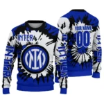 Personalized Inter Milan Burst Swirl Blue Sweater Best Selling