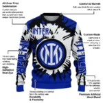 Personalized Inter Milan Burst Swirl Blue Sweater Best Selling