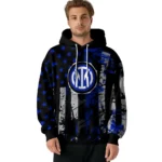 Personalized Inter Milan Distressed Flag Blue Black Hoodie Best Selling