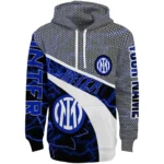 Personalized Inter Milan Hexagonal Mesh Blue Black Gray Hoodie Best Selling