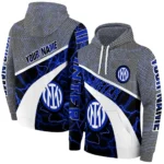 Personalized Inter Milan Hexagonal Mesh Blue Black Gray Hoodie Best Selling