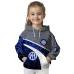 Personalized Inter Milan Hexagonal Mesh Blue Black Gray Hoodie Best Selling