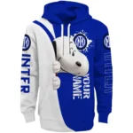 Personalized Inter Milan Peeking Snoopy Blue Hoodie Best Selling