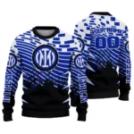 Personalized Inter Milan Pixel Flow Blue Black Sweater Best Selling