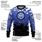 Personalized Inter Milan Pixel Flow Blue Black Sweater Best Selling