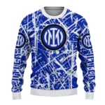 Personalized Inter Milan Streak Overlay Blue Sweater Best Selling