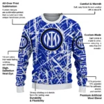 Personalized Inter Milan Streak Overlay Blue Sweater Best Selling