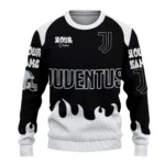 Personalized Juventus Flame Border Black Sweater Best Selling