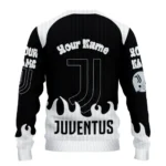 Personalized Juventus Flame Border Black Sweater Best Selling