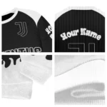 Personalized Juventus Flame Border Black Sweater Best Selling