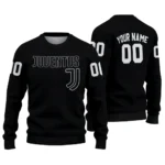 Personalized Juventus Flame Outline Black Sweater Best Selling