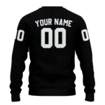 Personalized Juventus Flame Outline Black Sweater Best Selling