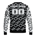 Personalized Juventus Lattice Gridwork Black Sweater Best Selling