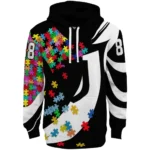 Personalized Juventus Puzzle Pieces Black Hoodie Best Selling