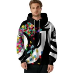 Personalized Juventus Puzzle Pieces Black Hoodie Best Selling