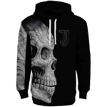 Personalized Juventus Skull Motif Black Hoodie Best Selling
