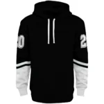 Personalized Juventus Striped Sleeves Black Hoodie Best Selling