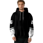 Personalized Juventus Striped Sleeves Black Hoodie Best Selling