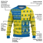 Personalized Leeds United Christmastree Bands White Sweater Best Selling