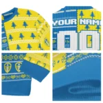 Personalized Leeds United Christmastree Bands White Sweater Best Selling