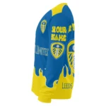 Personalized Leeds United Flame Border Blue Sweater Best Selling