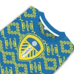 Personalized Leeds United Lattice Gridwork Blue Sweater Best Selling