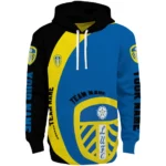 Personalized Leeds United Minimalist Design Blue Black Hoodie Best Selling