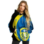 Personalized Leeds United Minimalist Design Blue Black Hoodie Best Selling