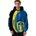 Personalized Leeds United Minimalist Design Blue Black Hoodie Best Selling