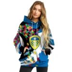 Personalized Leeds United Puzzle Pieces Blue Hoodie Best Selling