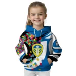 Personalized Leeds United Puzzle Pieces Blue Hoodie Best Selling