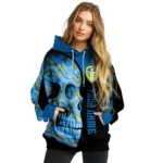 Personalized Leeds United Skull Motif Blue Black Hoodie Best Selling