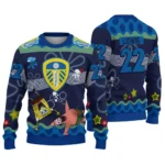 Personalized Leeds United Spongebob Designs Blue Sweater Best Selling