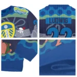 Personalized Leeds United Spongebob Designs Blue Sweater Best Selling