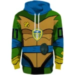 Personalized Leeds United Superhero Armor Blue Green Hoodie Best Selling